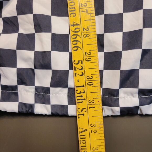 Empyre Black White Checkered Pullover Windbreaker Lightweight Jacket Men XL VGC - Picture 7 of 9